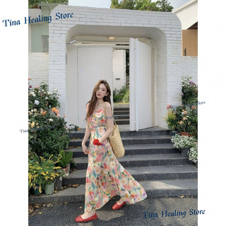 Váy hoa đi biển với thiết kế độc đáo và tinh tế, dáng dài, đầm ống phong cách gợi cảm