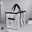 Cheenm Quilt Organizer Túi Có Thể Gập Lại Trong Suốt Dung Tích Lớn Dệt Tủ Quần Áo Phân Loại Chống Thấm Nước Dây Kéo Đôi Di Động Lưu Trữ Cho Quần Áo VN