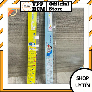 Combo 5 Thước Thẳng 20cm Thiên Long TP-SR011/DO – Thước Nhựa Trong Suốt Hình Doraemon Có Chỗ Ghi Tên