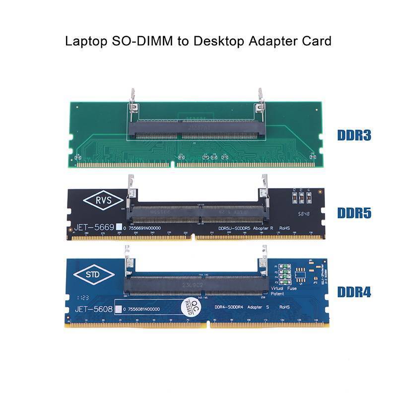 XUAN DDR3 DDR4 DDR5 Laptop SO-DIMM Sang Máy Tính Để Bàn Adapter Thẻ Chuyển Đổi Bộ Nhớ RAM Kết Nối Adapter VN