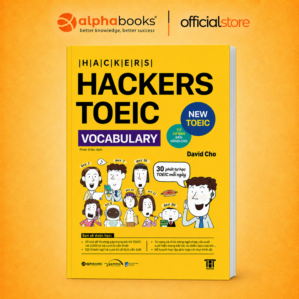 Sách - Hackers Toeic Vocabulary -30 Phút Tự Học TOEIC Mỗi Ngày, Từ Cơ Bản Tới Nâng Cao (Gamma Books)