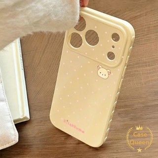 Tương thích với iPhone 17 16 14 15 11 13 Pro Max 7 Plus 12 Pro Max XS Max XR 8 16 Plus X SE 2020 Full Màn Hình Màu Chấm Bi Hoạt Hình Gấu Bong Bóng Trái Tim