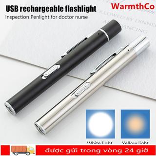 Đèn bút tiện dụng y tế WARMTHCO Đa chức năng Nguồn sáng kép USB Đèn pin Led có thể sạc lại