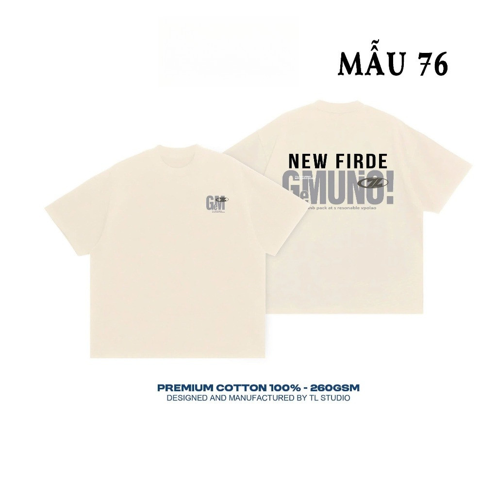Áo thun Boxy TL - ĐỊNH LƯỢNG 260GSM chất liệu 100% COTTON