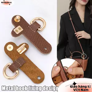 Dây da thật NORDICLIFE, Khóa chuyển đổi dây đeo vai không đục lỗ, Khóa treo chuyển đổi thay thế cho Longchamp