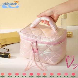 Túi đựng mỹ phẩm vệ sinh du lịch EBINLANDS, Túi đựng đồ trang điểm có tay cầm có dây kéo dung tích lớn, Túi đựng đồ trang điểm nữ mở rộng di động dành cho nữ và bé gái Hồng