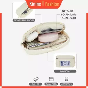 KIN Dây kéo Ví móc khóa Túi đựng tiền xu có dây đeo cổ tay Ví đựng cổ tay nhỏ