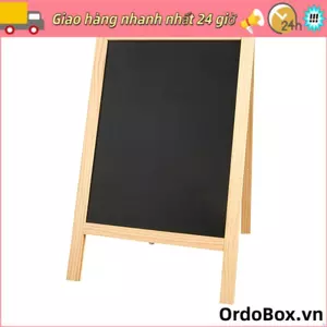 ORDOBOX Bảng phấn hai mặt khung, Bảng đen đứng tự do 30 * 19cm, Bảng Mini bằng gỗ Bảng hiệu hoạt động để bàn Bảng Menu