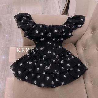 Set Áo Trễ Vai Phối Chân Váy Tầng Thiết Kế Tiểu Thư Sang Chảnh Diện Được 2 Kiểu Có Mút Kèm Quần Bảo Hộ Ld_Store Fashion