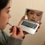 Sáng Tạo Nhỏ Có Thể Gập Lại Gương Di Động Du Lịch Trang Điểm Gương Laptop Máy Tính Để Bàn Bỏ Túi Gương