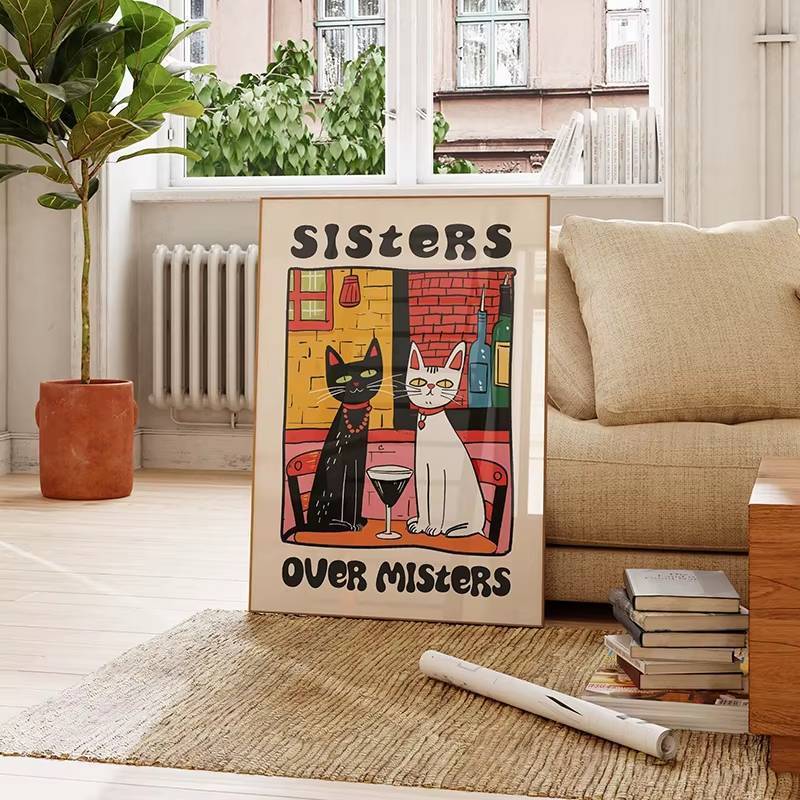 Retro Bếp Canvas Poster Mèo Đầu Bếp Nghệ Thuật In Món Ăn Nghệ Thuật Treo Tường Hình Ảnh Cho Phòng Ngủ Nhà Bếp Trang Trí Nhà Cửa Quà Tặng Ý Tưởng