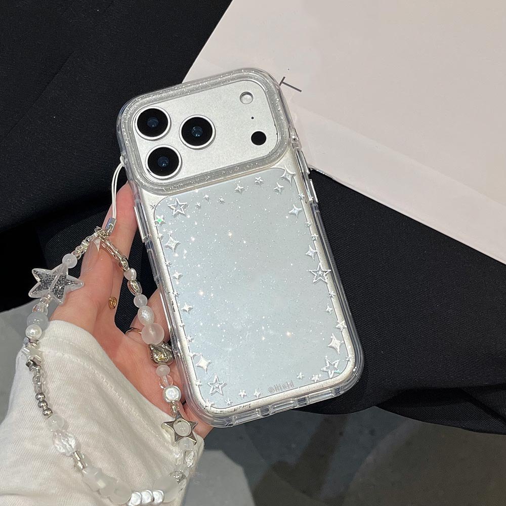 Ốp Lưng Cứng Trong Suốt Tương Thích Với iPhone 13 14 14Pro 14ProMax 15 15Pro 15ProMax 16 16Pro 16ProMax 17 17Pro 17ProMax Ốp Họa Tiết Ngôi Sao Laser