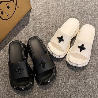 Dép Nữ Ngoài Trời Mùa Hè Mới Về Dép Tăng Chiều Cao Đế Dày Chống Trơn Trượt, Chống Mùi Cross-Strap Đi Biển