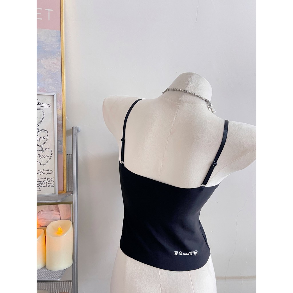Áo ren gợi cảm thiết kế sling bên trong có miếng lót ngực, form slim tôn body