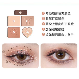 Bảng phấn mắt năm màu Matte Pearlescent Smoky Trang điểm màu đất Bột lông mày tự nhiên Contouring Phấn mắt Trang điểm lâu trôi Clear Edge No S