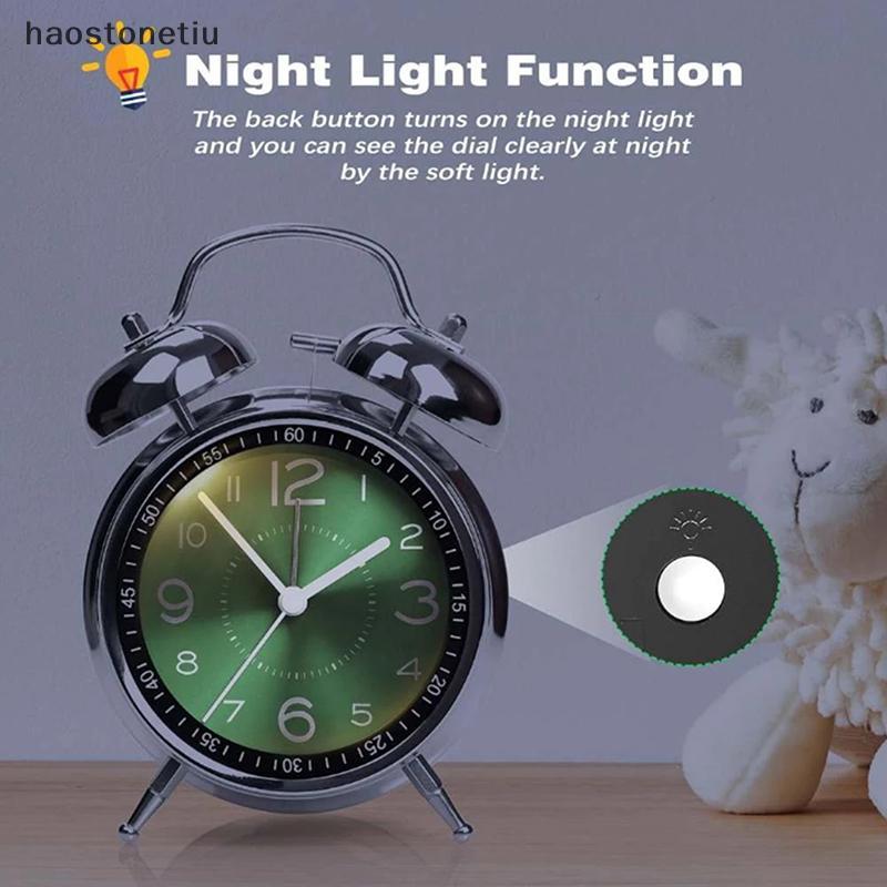 Đồng hồ báo thức im lặng NS 4 Inch có đèn ngủ Đồng hồ để bàn đa chức năng di động cho học sinh tại nhà NS