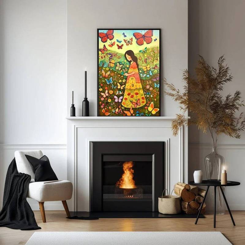Tranh canvas nghệ thuật hoa bán chạy nhất để trang trí lối vào nhà hàng và phòng khách