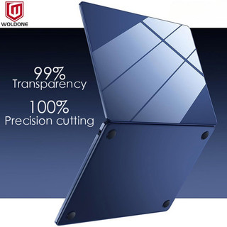 Ốp macbook Pro Air M4 M3 M2 Ốp lưng pha lê WOLDONE ULTRA THIN cho M1 2016-2025 Vỏ nhựa cứng