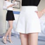 Quần short ống rộng chữ a eo cao dành cho nữ 2024 Quần short thời trang màu trắng phù hợp với mọi trận đấu 5.12