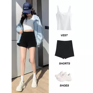 Cao Cấp Siêu Quần Short Nữ Phong Cách Nhóm 2024 Rời Ôm Hơn Nhìn Đen Phù Hợp Với Cô Gái Nóng Quần Legging Nóng 5.12