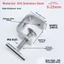 GETVOW 1 Kẹp C, Kẹp vuông hình chữ T mở 20-100mm, Chất lượng cao Thép không gỉ 304 chắc chắn có thể điều chỉnh Giá đỡ cố định Kẹp phần cứng