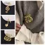 DELMER Treble Clef Pins, Hợp kim Music Note Eighth Note Pin, Nhạc cụ cổ điển vàng tinh tế G Clef Trâm cài buổi hòa nhạc