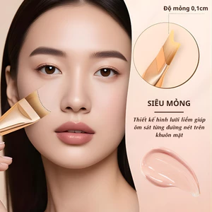 Cọ nền di động mềm mại và bền bỉ, thiết kế nhẹ, mỏng và vừa vặn, tiết kiệm kem nền