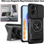 Giáp Trượt Ống Kính Funda Cho Honor 90 Lite 5G Ốp Lưng Xoay Vòng Từ Tính Đứng Dành Cho Honor 90 Lite Ốp Lưng Có Thể Gập Lại Chân Đế Capa