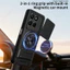 Giáp Xoay Ống Kính Trượt Funda Cho Honor 400 Thông Minh 5G Toàn Cầu Ốp điện thoại Từ Tính Cho Honor X7D 4G Ốp điện thoại Chân Đế Capa