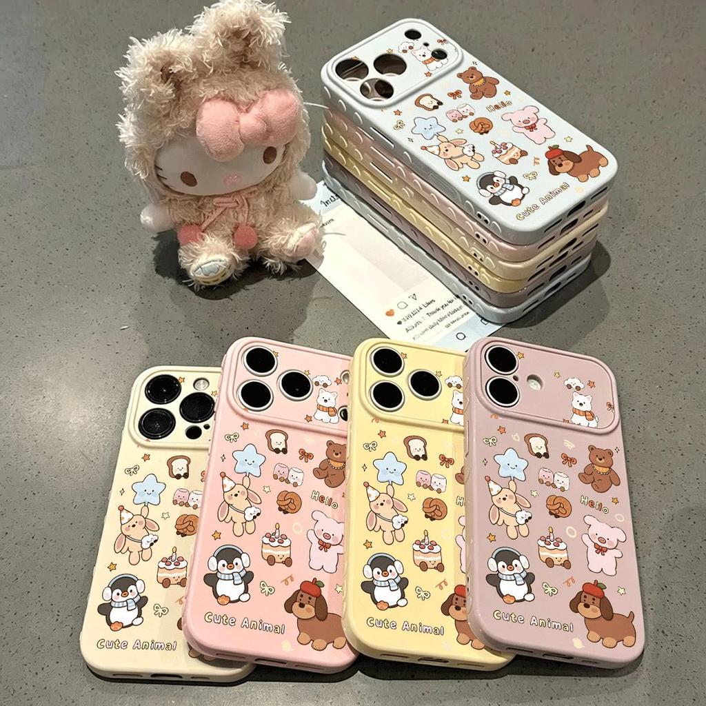 Đảng hội tụ đáng yêu cho trường hợp iPhone 17promax 16plus14/13/11Pro