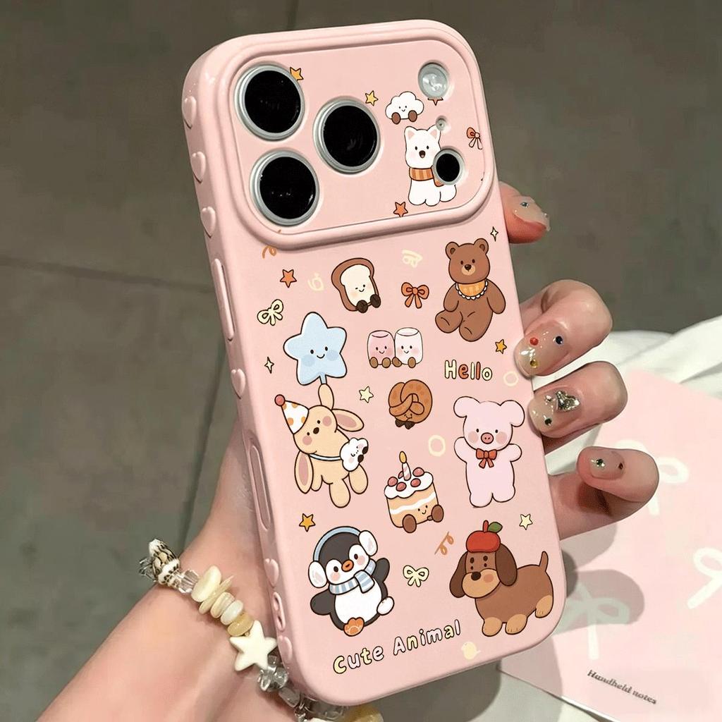 Đảng hội tụ đáng yêu cho trường hợp iPhone 17promax 16plus14/13/11Pro