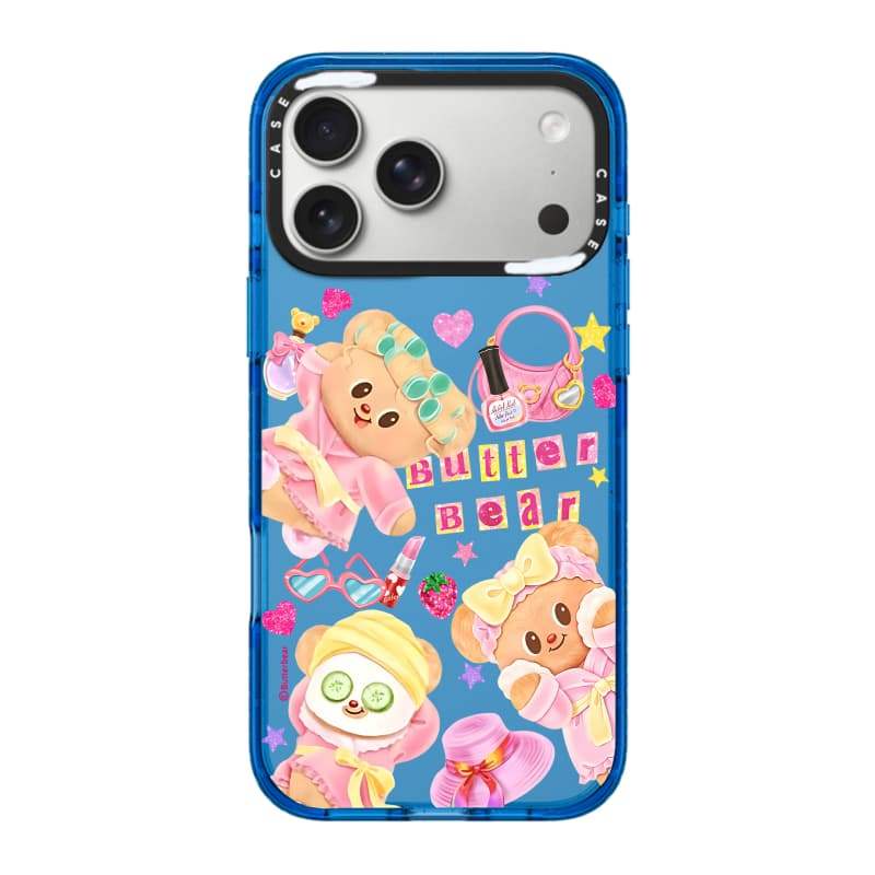 CASECASE X Butterbear at 8Am Ốp lưng Đen / Xanh da trời / Hồng Bộ sưu tập kẹo Fizz Màu sắc Rõ ràng Cứng Từ tính Hút tác động cho Apple IPhone 13 14 15 16 17Pro Max Plus Có hộp