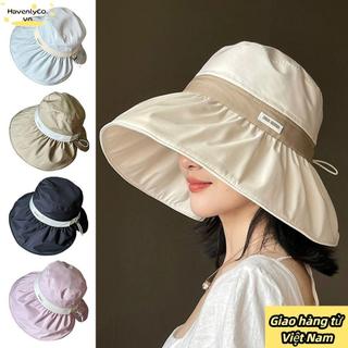 [Vận chuyển nhanh] Mũ ngư dân HAVENLYCO, Mũ chống nắng có thể điều chỉnh, Mũ chống nắng vành rộng thoáng khí thời trang dành cho nữ