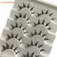 FAVORITEGOODS 5 Đôi / hộp DIY Lashes Extension, Curvature C 9-13MM Lông mi giả lấy cảm hứng từ Anime, Hợp thời trang Dễ dàng đeo Nhẹ Có thể tái sử dụng Lông mi giả