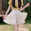 PNPIA- Váy Mini chắp vá hoa dành cho nữ cạp cao A Line Trang phục mùa hè thoải mái để đi bộ và tập hợp