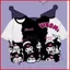 YB1 Sanrio Kuromi Cosplay Vải Hoạt Hình 3D Mùa Hè Áo Thun Cho Trẻ Em Người Lớn Anime Tay Ngắn Top BY1