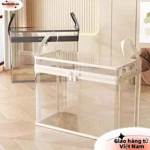 Túi đựng búp bê NORDICLIFE, Hộp sắp xếp chống bụi trong suốt có thể nhìn thấy, Quần áo lưu trữ chống ẩm có thể xếp chồng lên nhau dung tích lớn đa năng