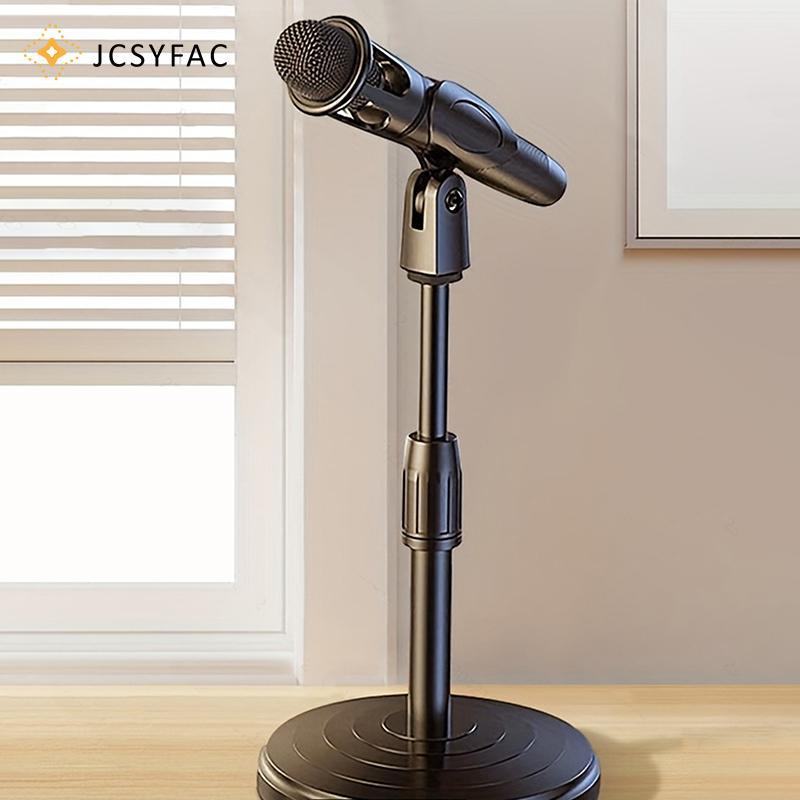 JCSYFAC Có Thể Điều Chỉnh Micro Đứng Để Bàn Chân Máy Mini Di Động Mic Đứng Giá Đỡ Giá Đỡ Braet Nhẹ Cho Trực Tiếp Mới