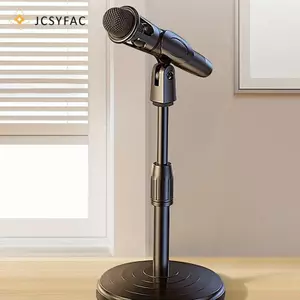 JCSYFAC Có Thể Điều Chỉnh Micro Đứng Để Bàn Chân Máy Mini Di Động Mic Đứng Giá Đỡ Giá Đỡ Braet Nhẹ Cho Trực Tiếp Mới