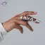 HFTOY 1 Cái Gothic Ro Máy Móc Cuộn Khớp Giáp Knule Hiệp Sĩ Kim Loại Nhiều Lớp Nhẫn Punk Giáp Nhẫn Trang Sức Cosplay Quà Tặng ~