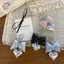 HFTOY Thời Trang Đa Năng Nơ Trái Tim Dây Đeo Điện Thoại Dây Đeo Cổ Tay DIY Handmade Nơ Móc Khóa Bapa Phụ Kiện Trang Trí Quà Tặng ~