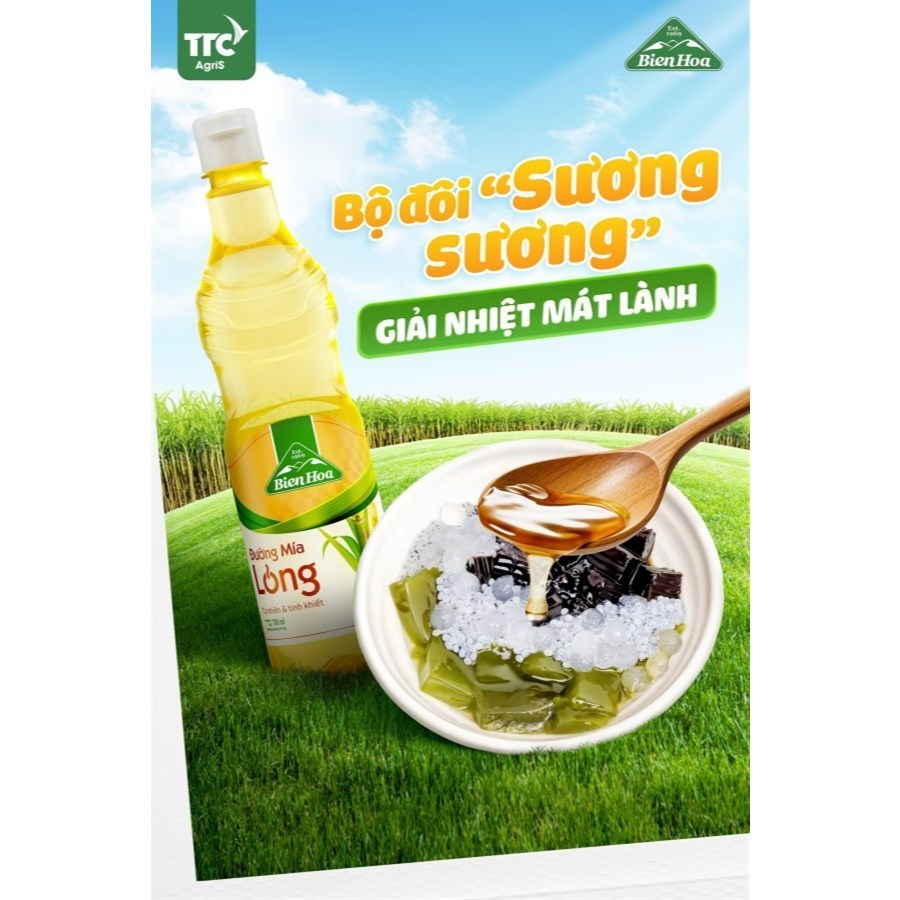 Đường Mía Lỏng Biên Hòa 400ml & 700ml Syrup Đường Mía Tự Nhiên Dễ Hòa Tan