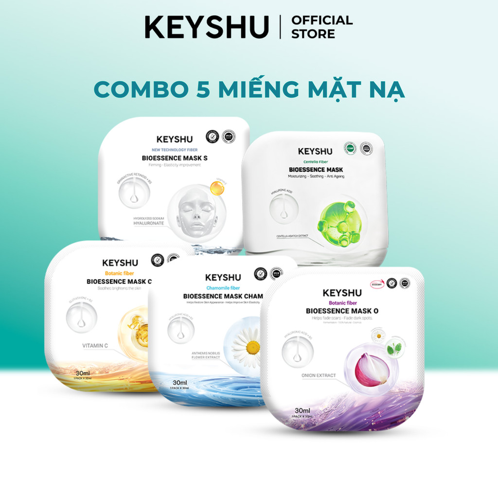 Combo 5 Miếng Mặt Nạ KEYSHU Dưỡng Ẩm, Làm Mềm Da, Hỗ Trợ Ngừa Lão Hóa 1 ...