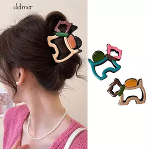 DELMER Động Vật Vuốt Tóc, Rỗng Ra Nhiều Màu Sắc Chó Kẹp Tóc, Hoạt Hình Sáng Tạo Động Vật Cá Mập Kẹp Nữ Mũ Nữ