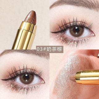 Một chiếc khăn lau!Bút Phấn Mắt Lười Độ Bóng Cao Hai Đầu Ngọc Trai Mịn Nhấp Nháy Đường Viền Làm Sáng Cổ Tích Rách Phấn Mắt