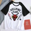 Mới Câu Lạc Bộ Hellfire Áo Thun Theo Chủ Đề Unisex Stranger Things Bông Tai Kẹp Hip-Hop Phong Cách Cổ Tròn Tay Ngắn Cho Nam Nữ