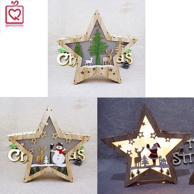 Quà noel Hộp đèn giáng sinh hình ngôi sao - quà tặng trang trí giáng sinh