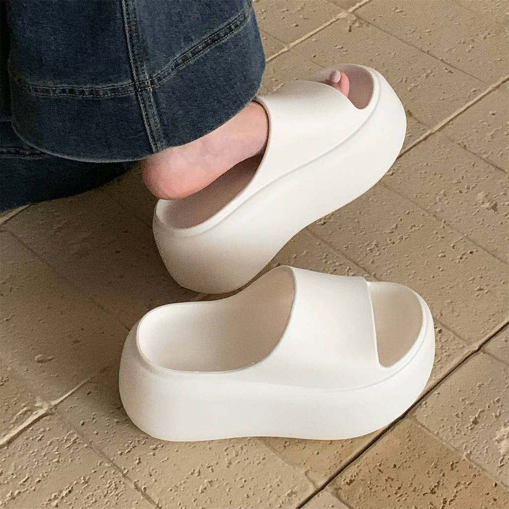 XIXITIAO Dép Dép Đế Dày Cao 8cm Nữ Đi Biển Mùa Hè Phong Cách Mới Ngoài Trời