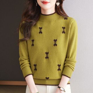 Dệt Kim Áo Len Rời Thu Đông Cho Nữ, Phong Cách Nửa Cổ Rùa Thời Trang