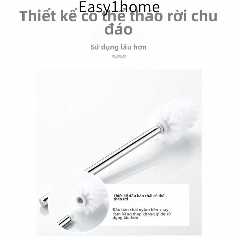 【 KOHLER 】Bàn chải toilet bằng thép không gỉ không cần khoan, dụng cụ vệ sinh toilet không góc chết, bàn chải toilet lôn
